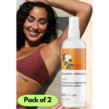 Forgotten Skincare Underarm Brightening Deodorant Cream 200ml (Pack of 2)