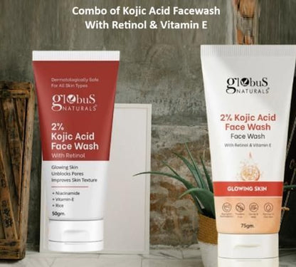 Kojic Acid Face Wash Duo – Advanced Brightening & Anti-Aging (Pack of 2)