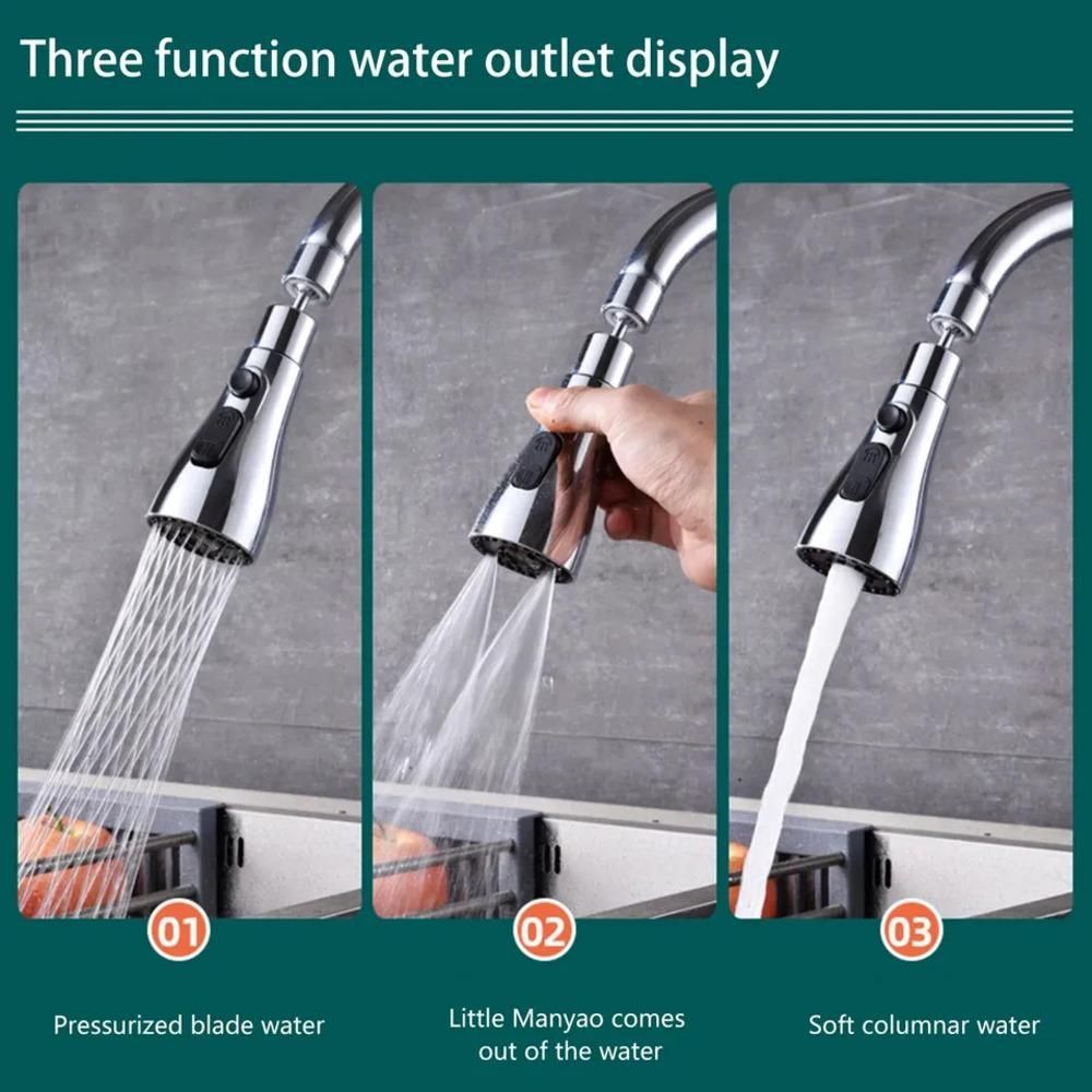 3-Mode High-Pressure Kitchen Sink Faucet
