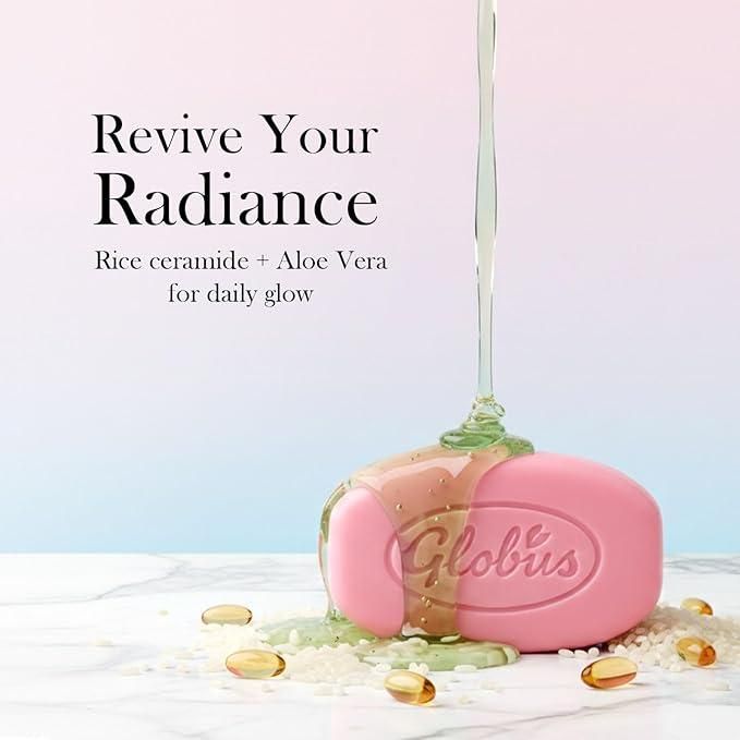 Globus Naturals Rice Ceramide and Glycolic & Salicylic Acid Soap 150 Gm (Pack of 2)