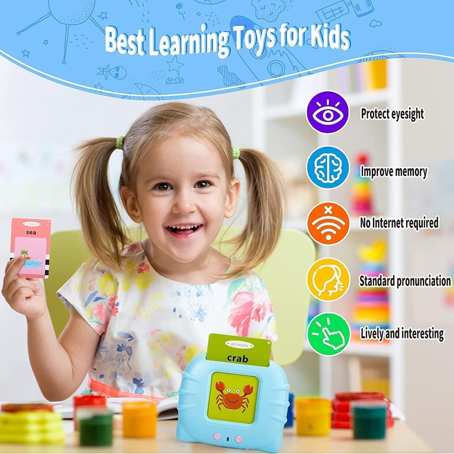 Talking Flash Cards: Interactive Early Educational Learning Toy
