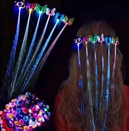LED Flashing Light Butterfly Hair Clip (Pack of 2)