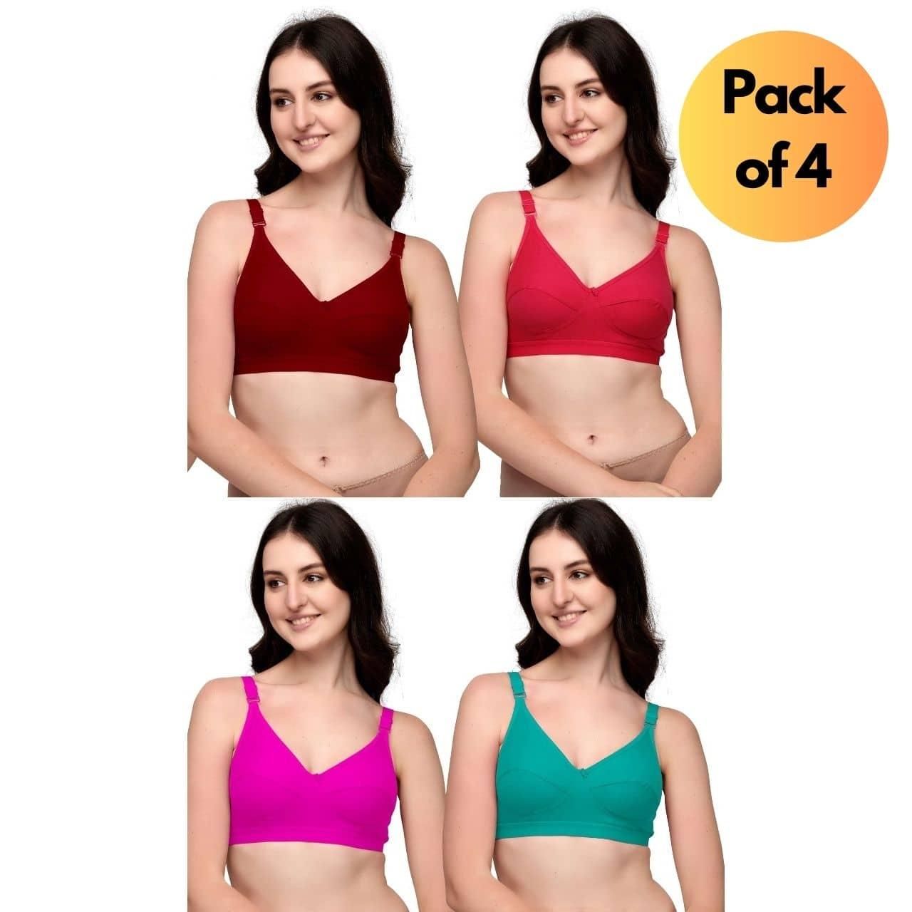 Full Coverage Non-Padded Bra – Ultimate Comfort (Pack of 4)