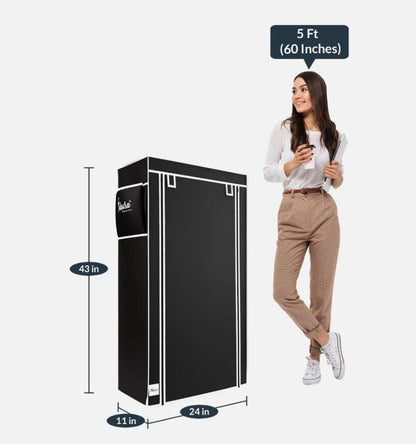 6-Rack Collapsible Wardrobe & Shoe Organizer