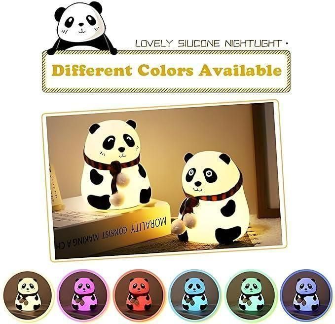 Cute Panda Silicone Touch Lamp For Kids