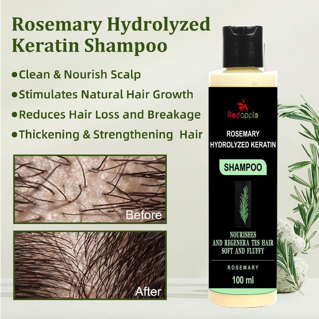 Rosemary Hydrolyzed Keratin Shampoo 200ml (Pack of 2)