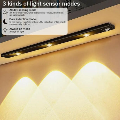 Smart LED PIR Motion Sensor Cabinet Light – USB Rechargeable