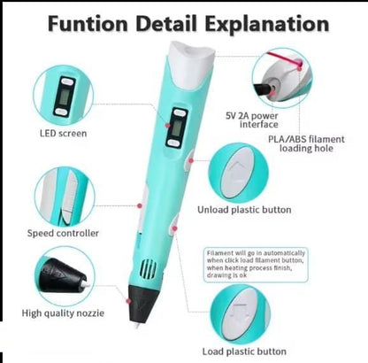 Interactive 3D Printer Pen Set