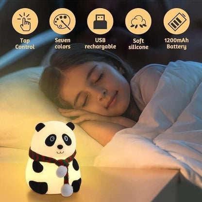 Cute Panda Silicone Touch Lamp For Kids